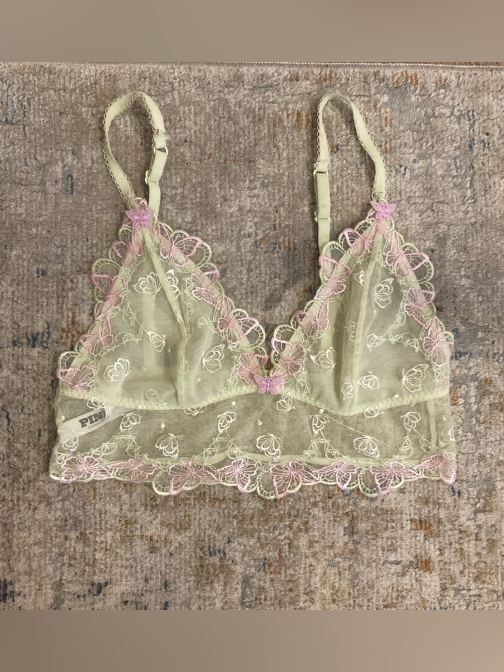 Pink by Victoria Secret Bralette in mint green and pink  - size small